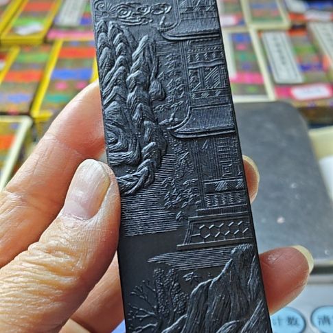 日本回流老墨一锭二两多金兰60年代