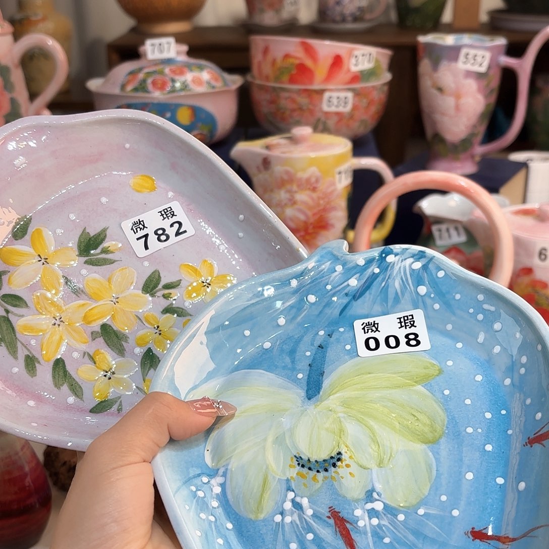 米***洛景德镇手绘高温釉下彩陶瓷茶具