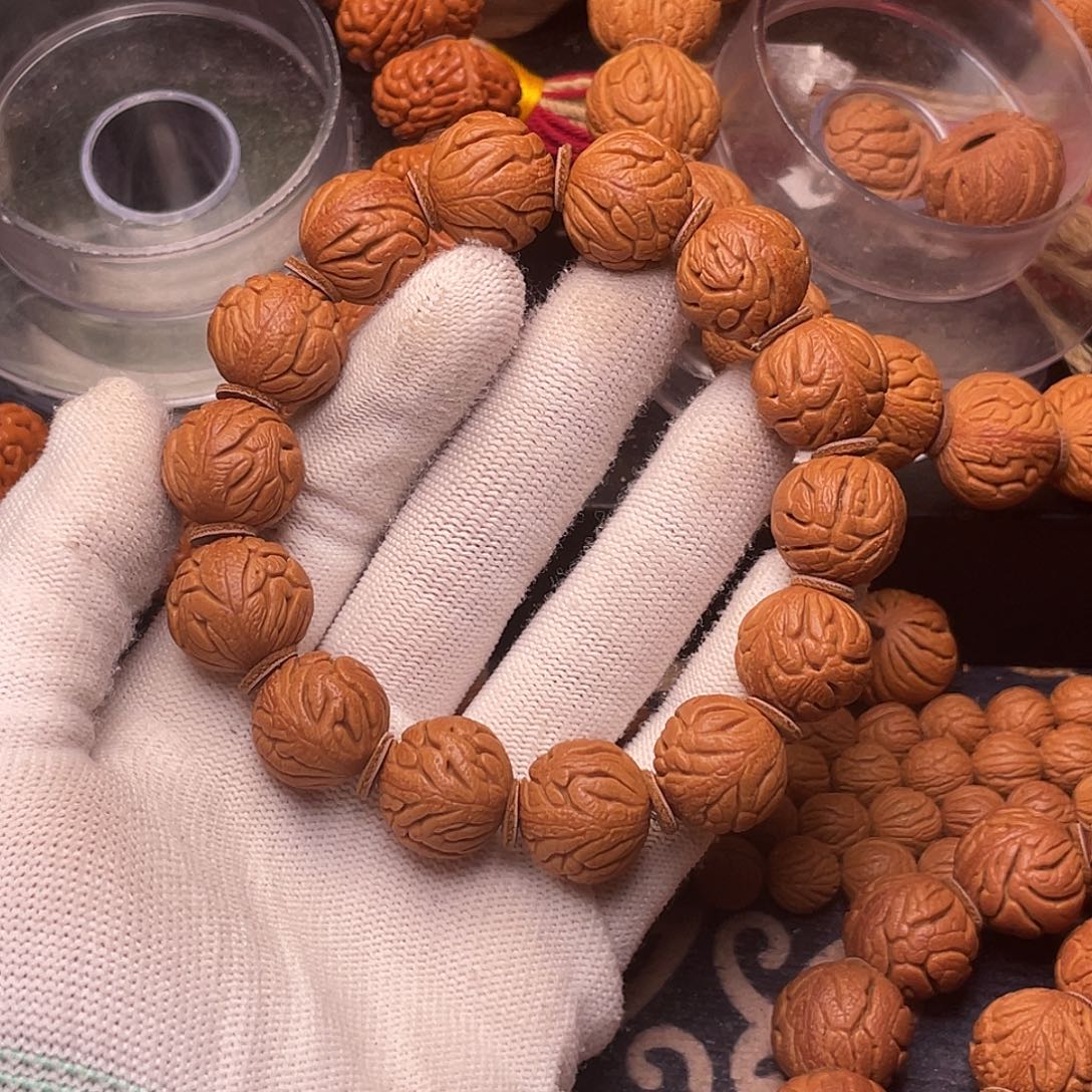 手串桃核精品红魔铁将军1.7