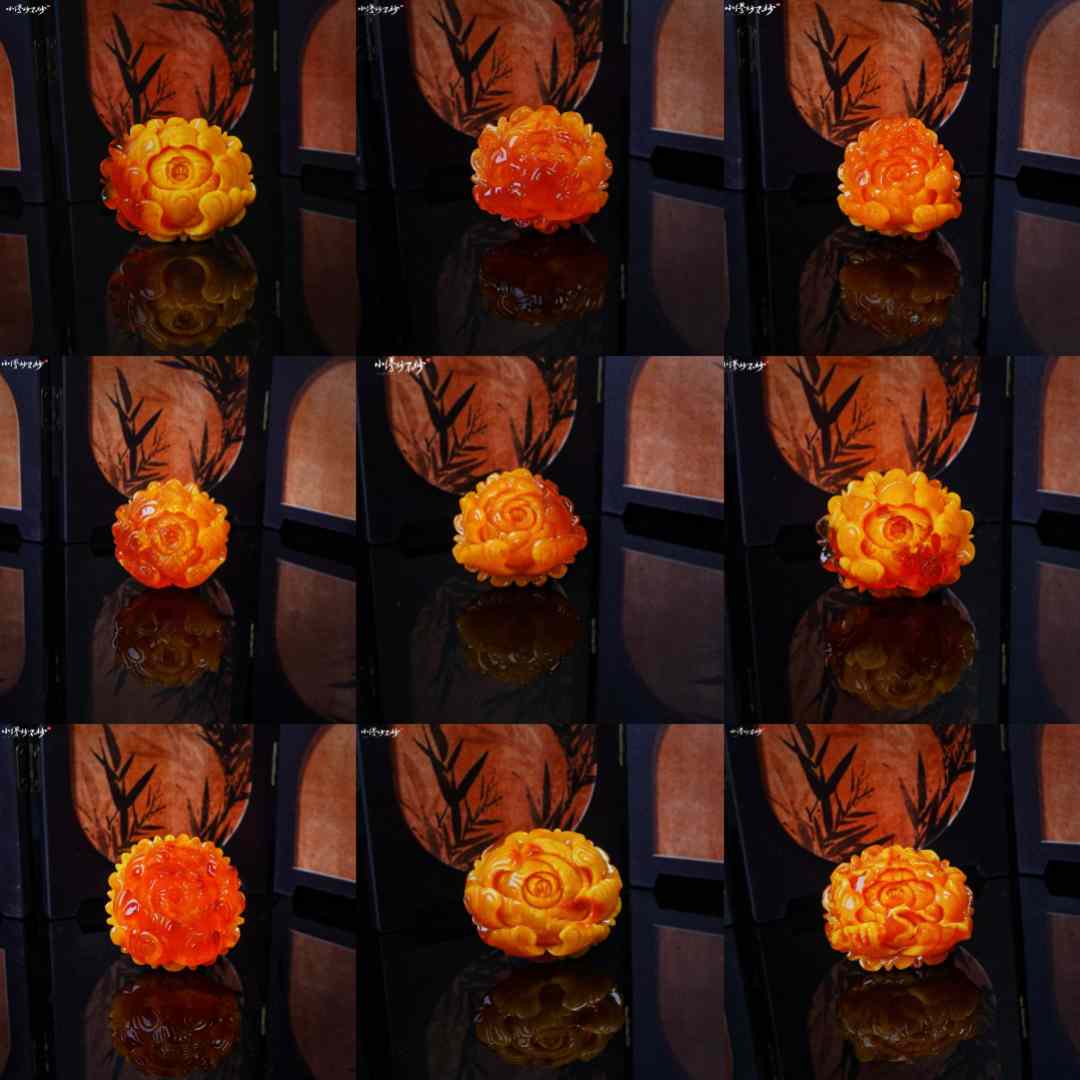 【缪老师严选】sj2775 唯有牡丹真国色/蜜蜡牡丹吊坠 多样性发其一