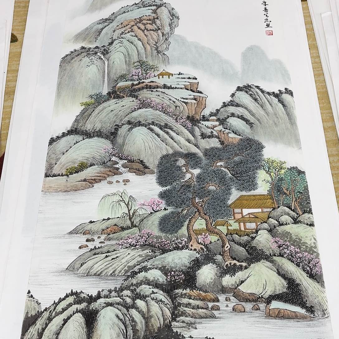 刚***国画四尺整纸手绘作品