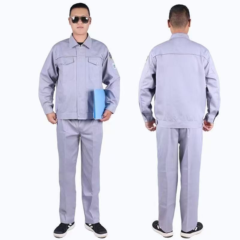 春秋防酸碱防静电工装男女长袖套装耐磨防水中青年化工医护人员