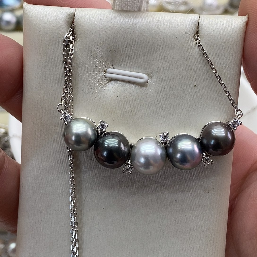 套链海水珍珠银S925镶嵌