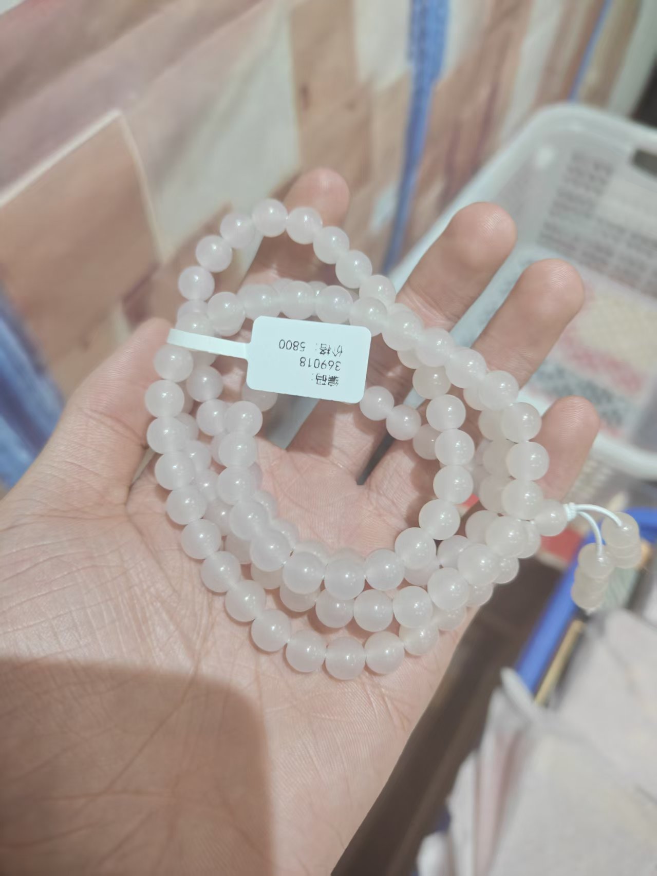 手链 白色多圈手串无礼盒