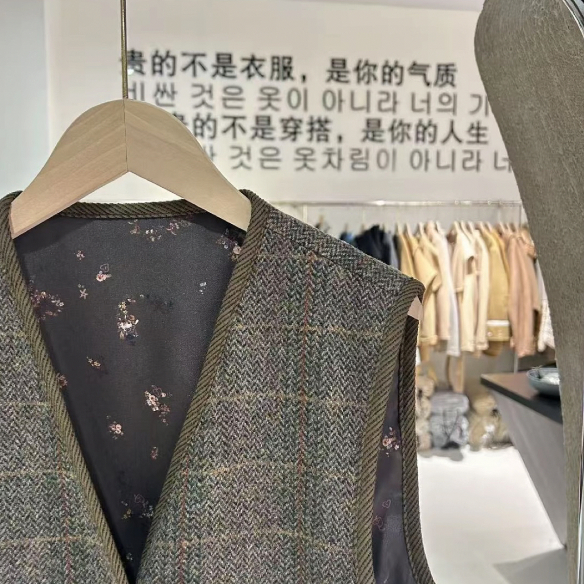 Mr.fugu·老钱风复古无袖坎肩马甲女小众设计感气质百搭新款马夹