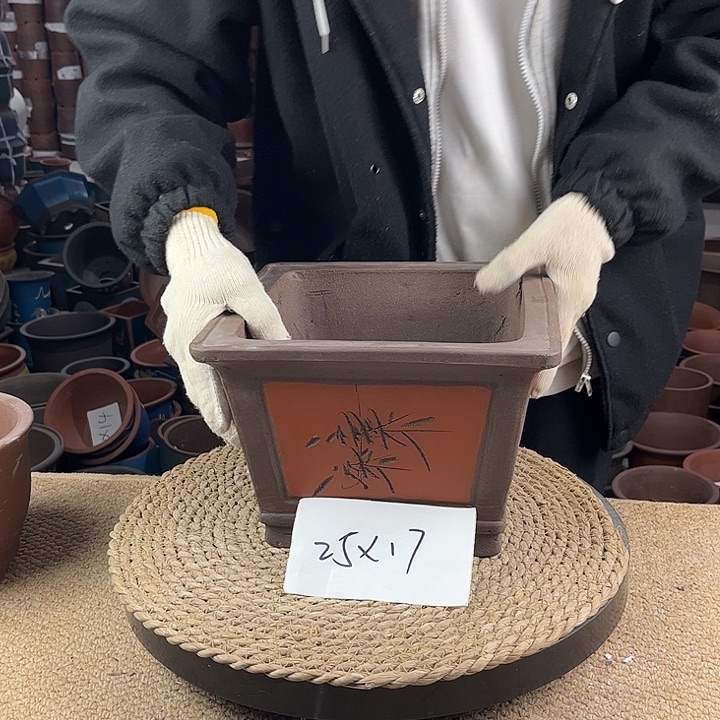 红陶紫砂花盆紫砂