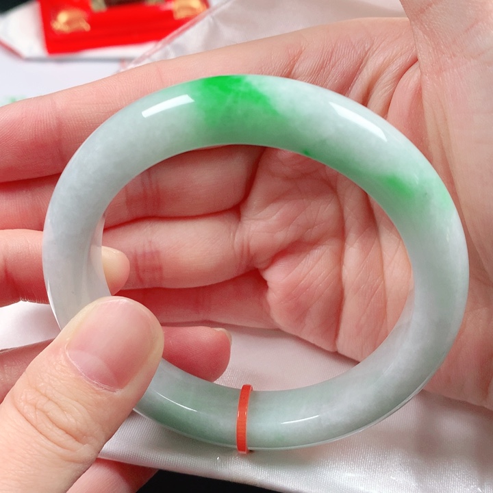 未镶嵌手镯翡翠缅甸天然A货翡翠手镯DH1216 57正圈