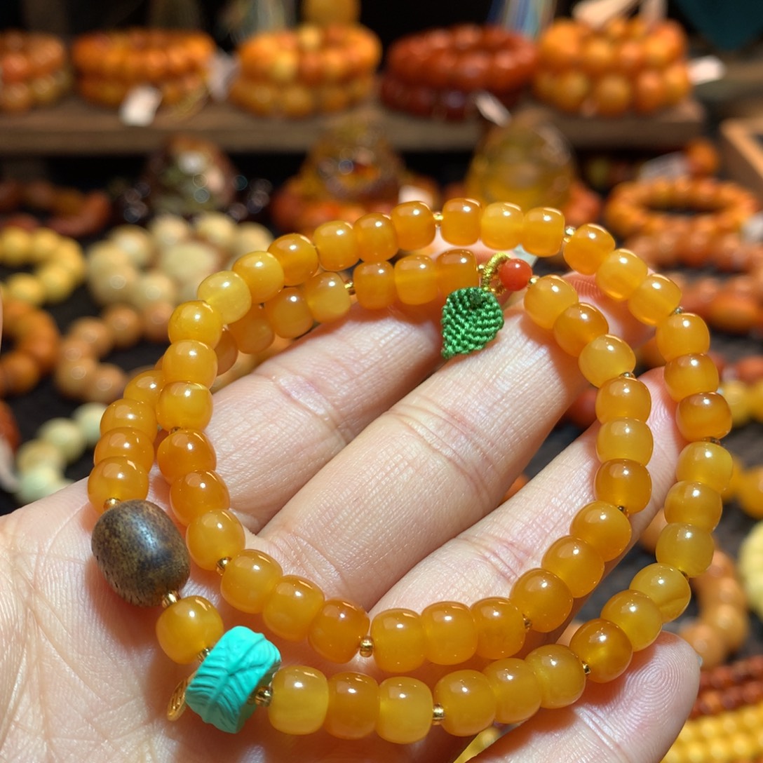 蜜蜡未镶嵌手链蜜蜡手链