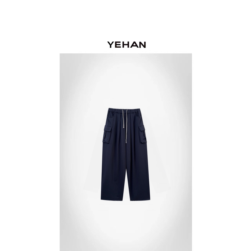 YEHAN 藏青工装卫裤 2025秋季新款NEW