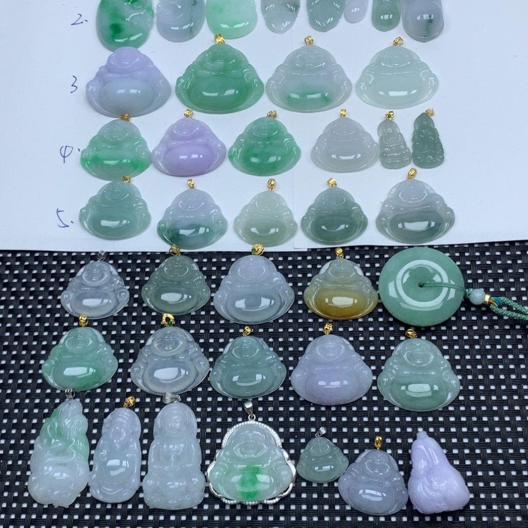 翡翠未镶嵌挂件天然