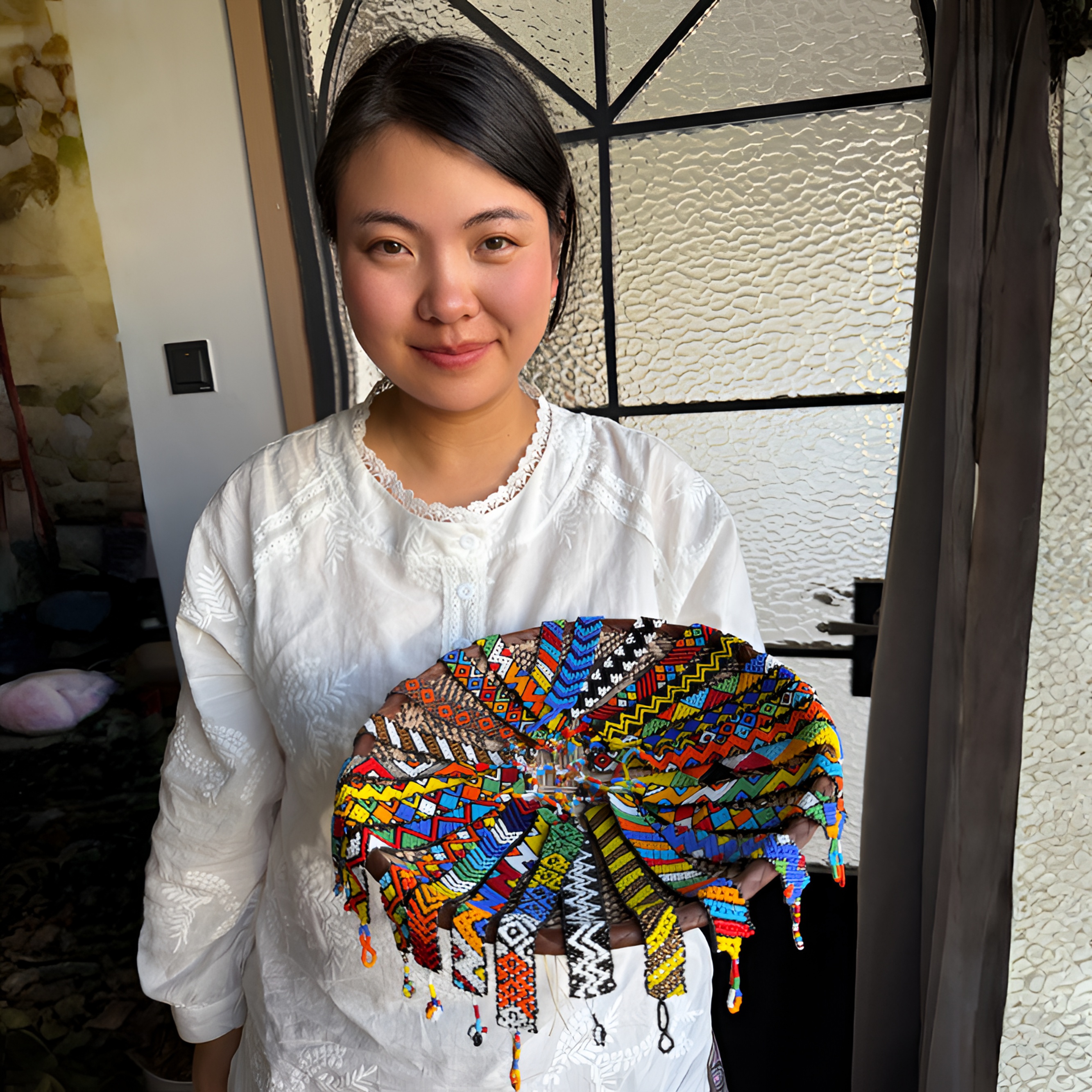 非洲肯尼亚马赛人手工手链  游牧民族风情部落编织手绳耳饰