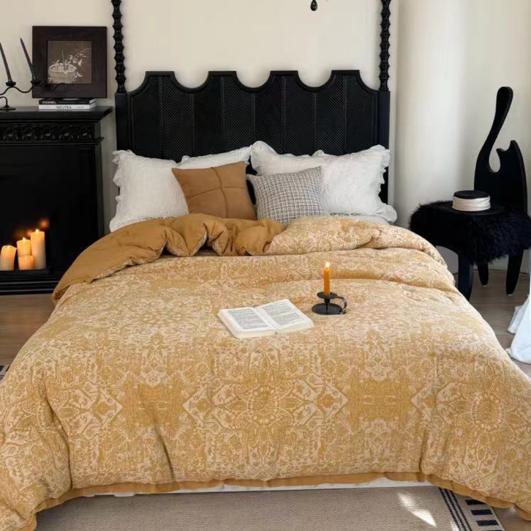 《凯撒黄》双层纱棉花夏被200x230