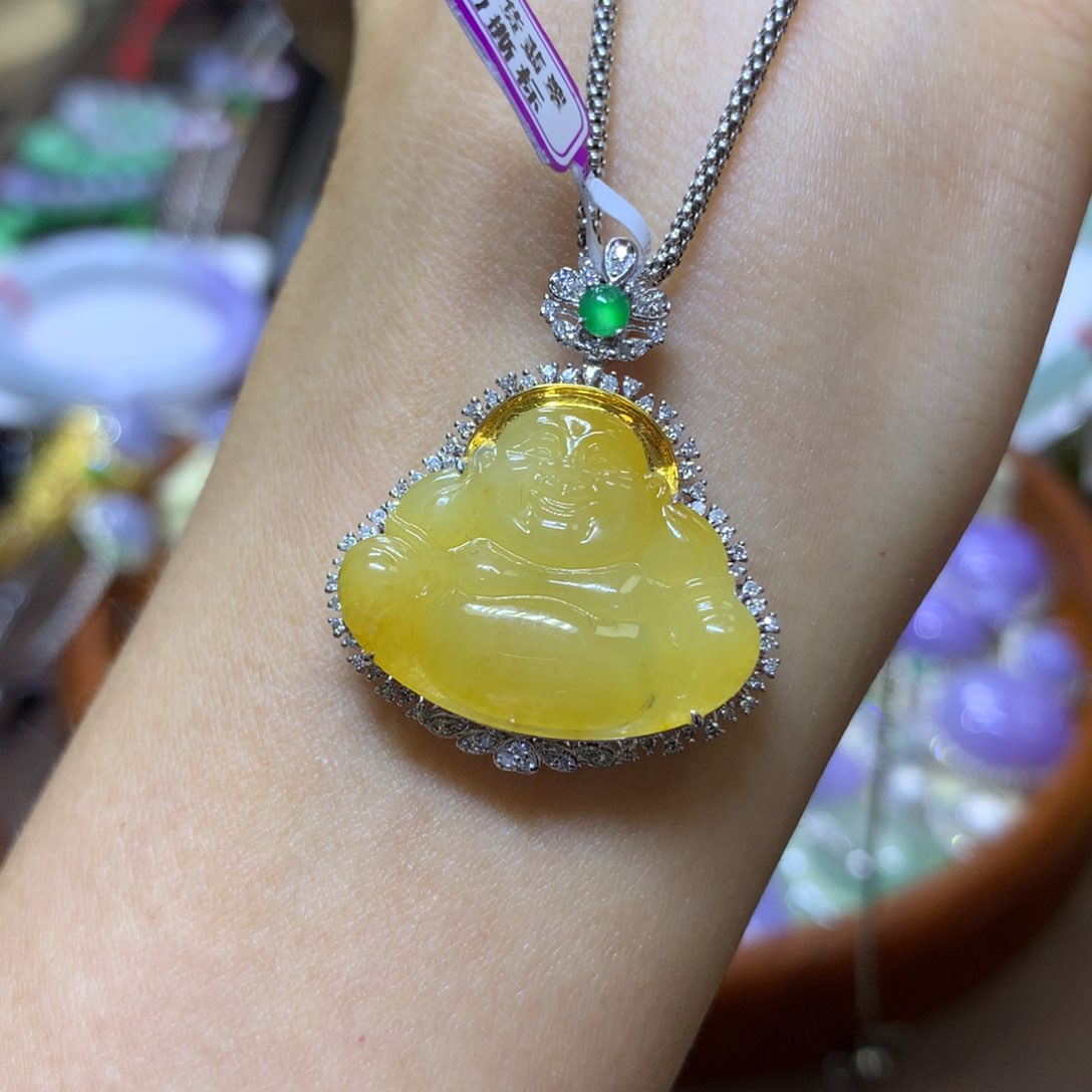 【闪购商品】翡翠颈饰18K金镶嵌翡翠