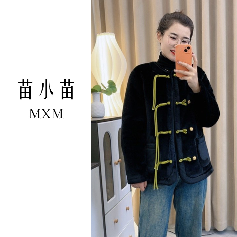 流苏睡衣女中国风三层加厚加绒家居服可外穿冬季保暖内里轻微染色