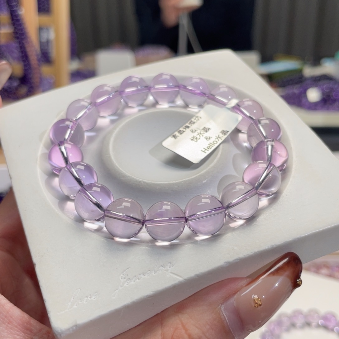 未镶嵌手链水晶11mm玻利维亚紫水晶