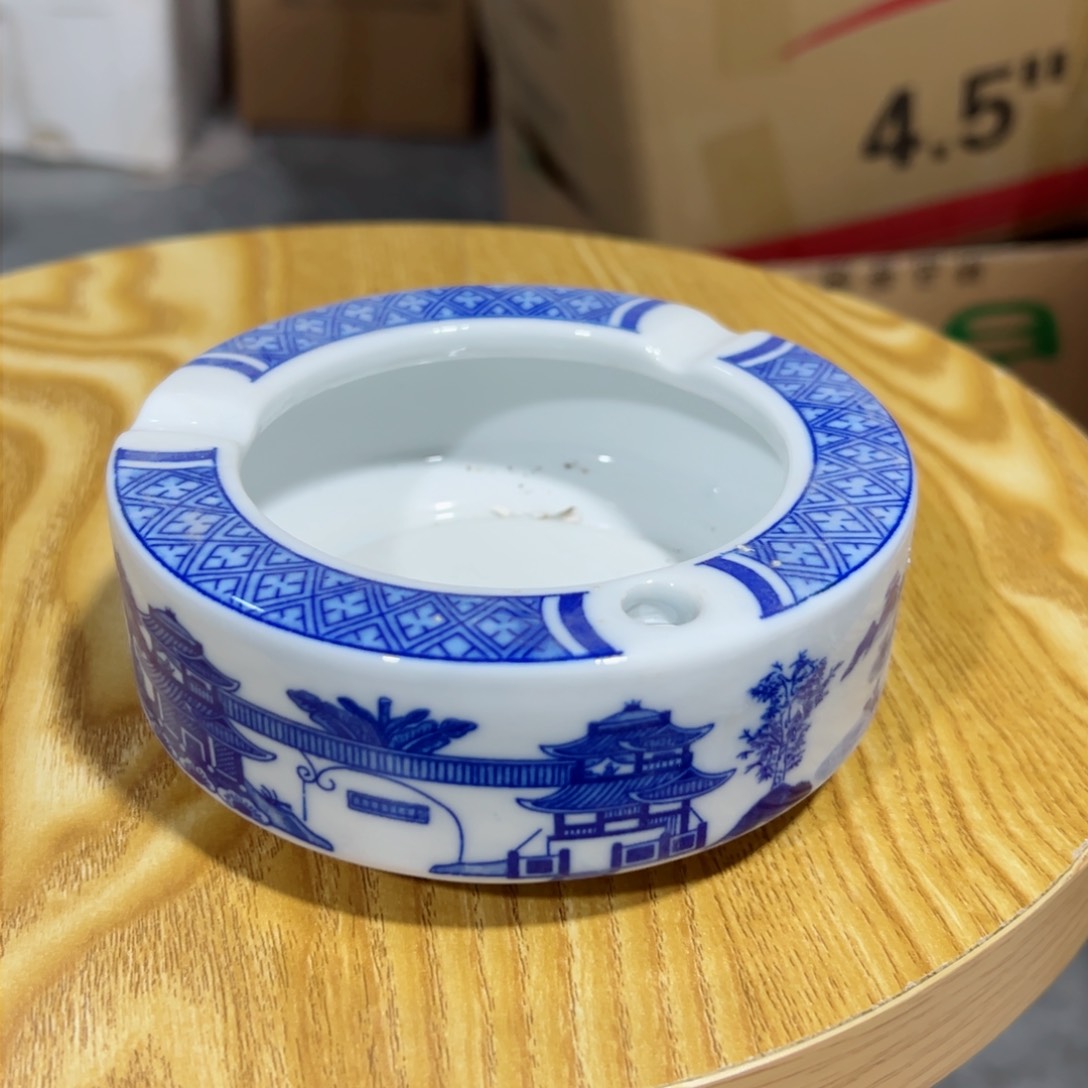 碗手绘梧桐烟灰缸