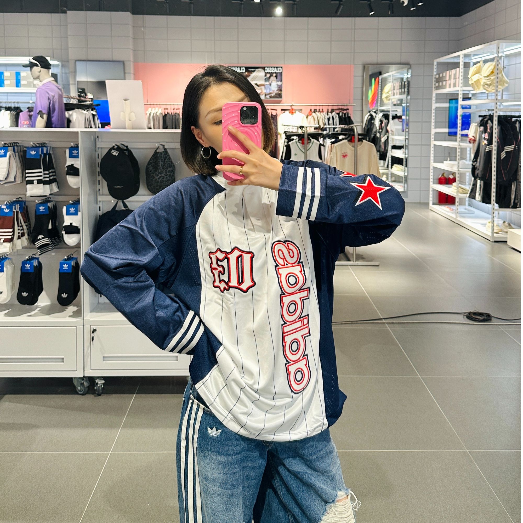AdidasBB LS JERSEY 美式复古运动宽松长袖球衣KC6283