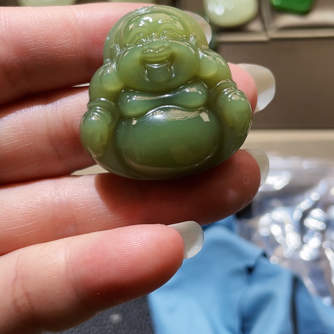 和田玉吊坠(不含链)未镶嵌35佛
