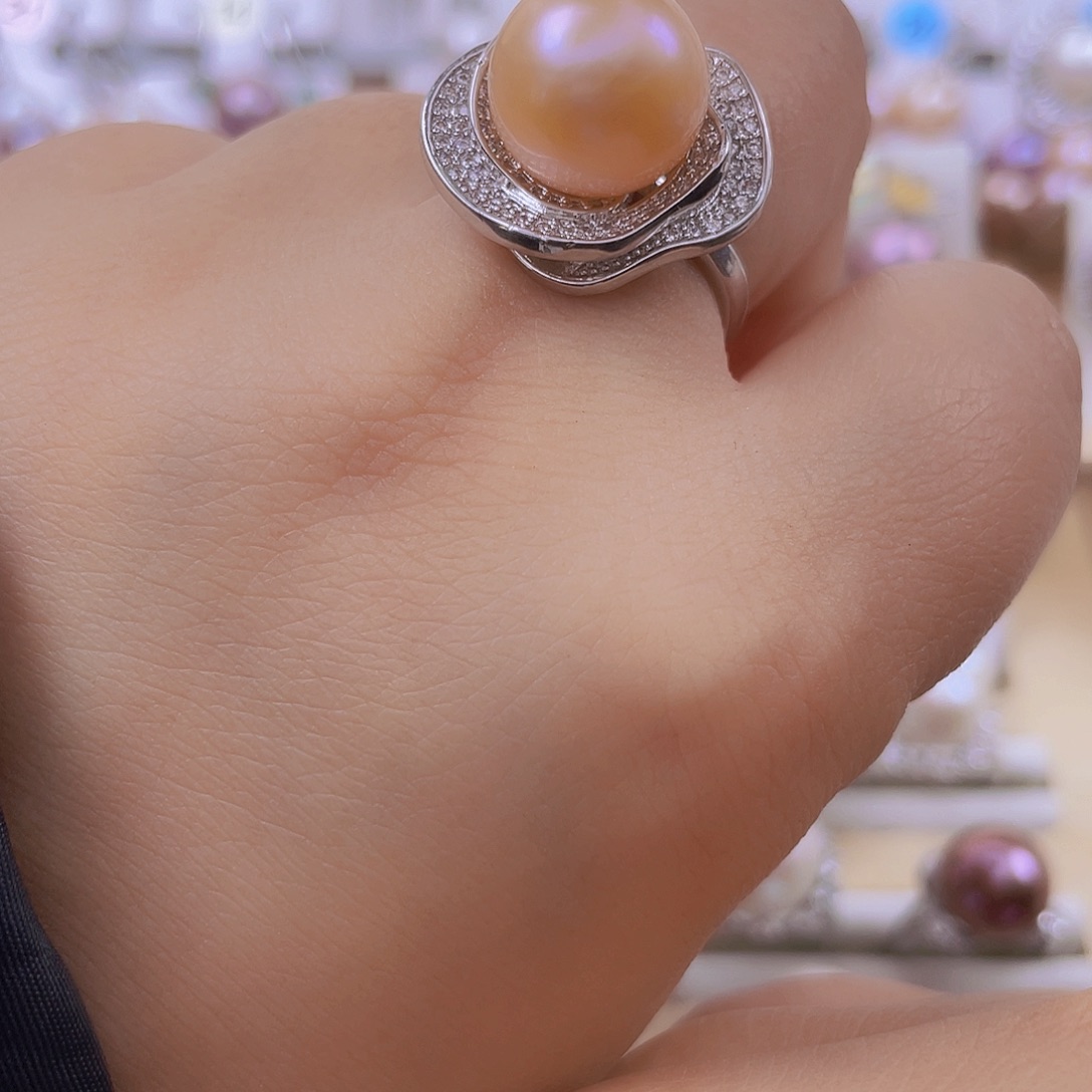 未镶嵌淡水珍珠戒指