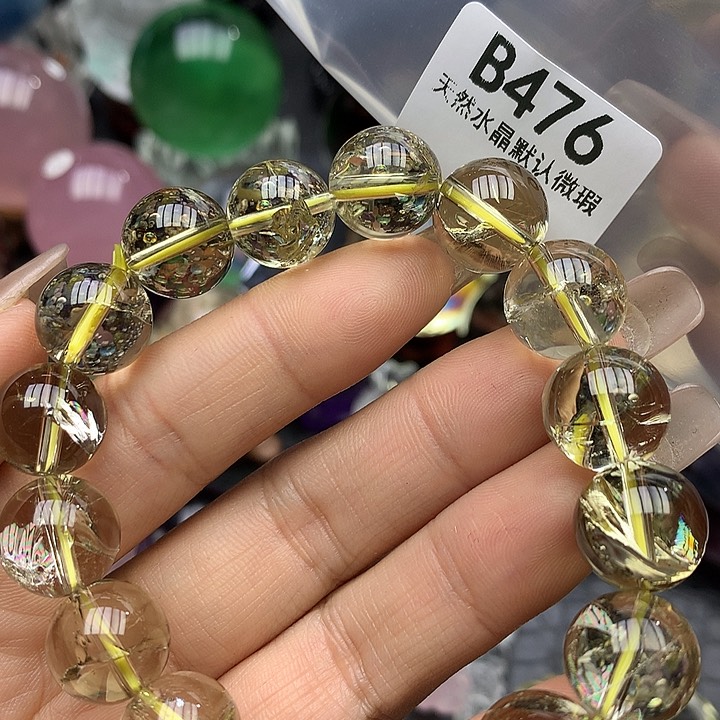 水晶手链12mm+未镶嵌水晶