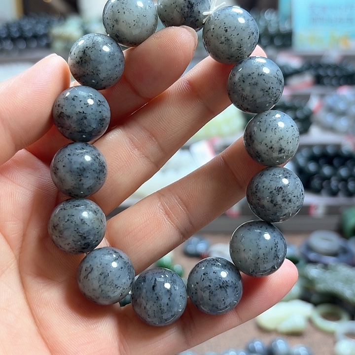 未镶嵌和田玉手链新疆青花卡16