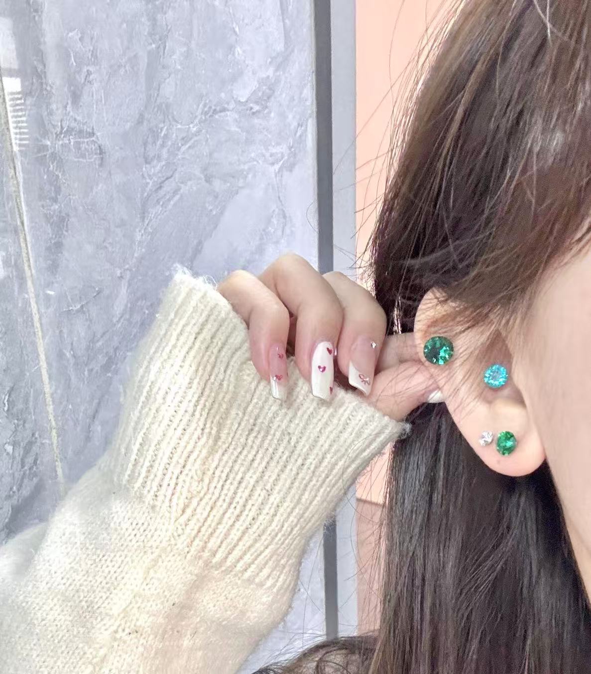 钛钢耳饰 【退坑清仓子耳钉外螺旋（4/6mm混）