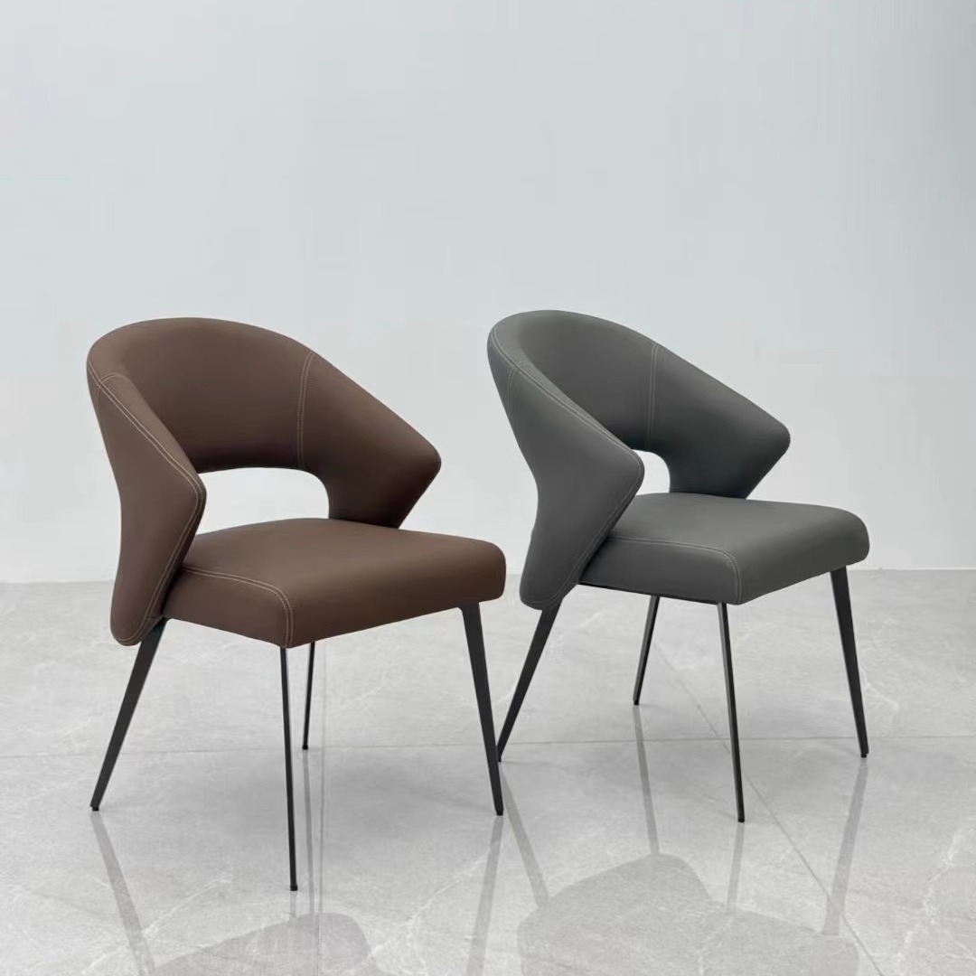 佛山意式极简餐椅家用现代高级感椅子靠背椅酒店凳加厚加固洽谈椅