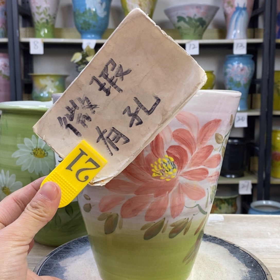 景德镇手工手绘陶瓷花盆