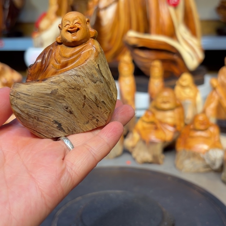 柏木太行崖柏弥勒佛