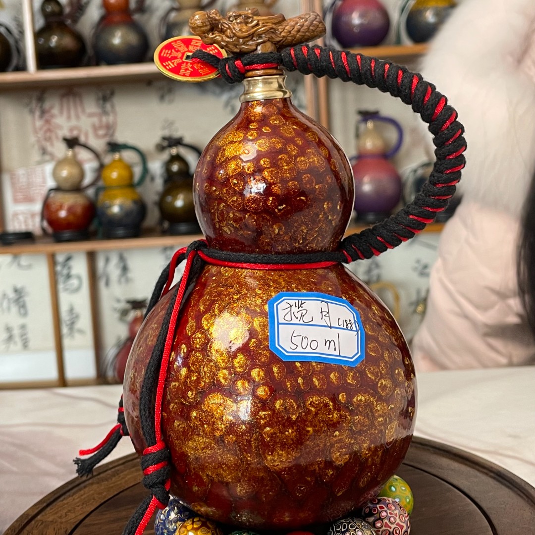 【揽月】精品工艺大漆葫芦（可游玩携带 装水 装酒 装茶 装饮料）