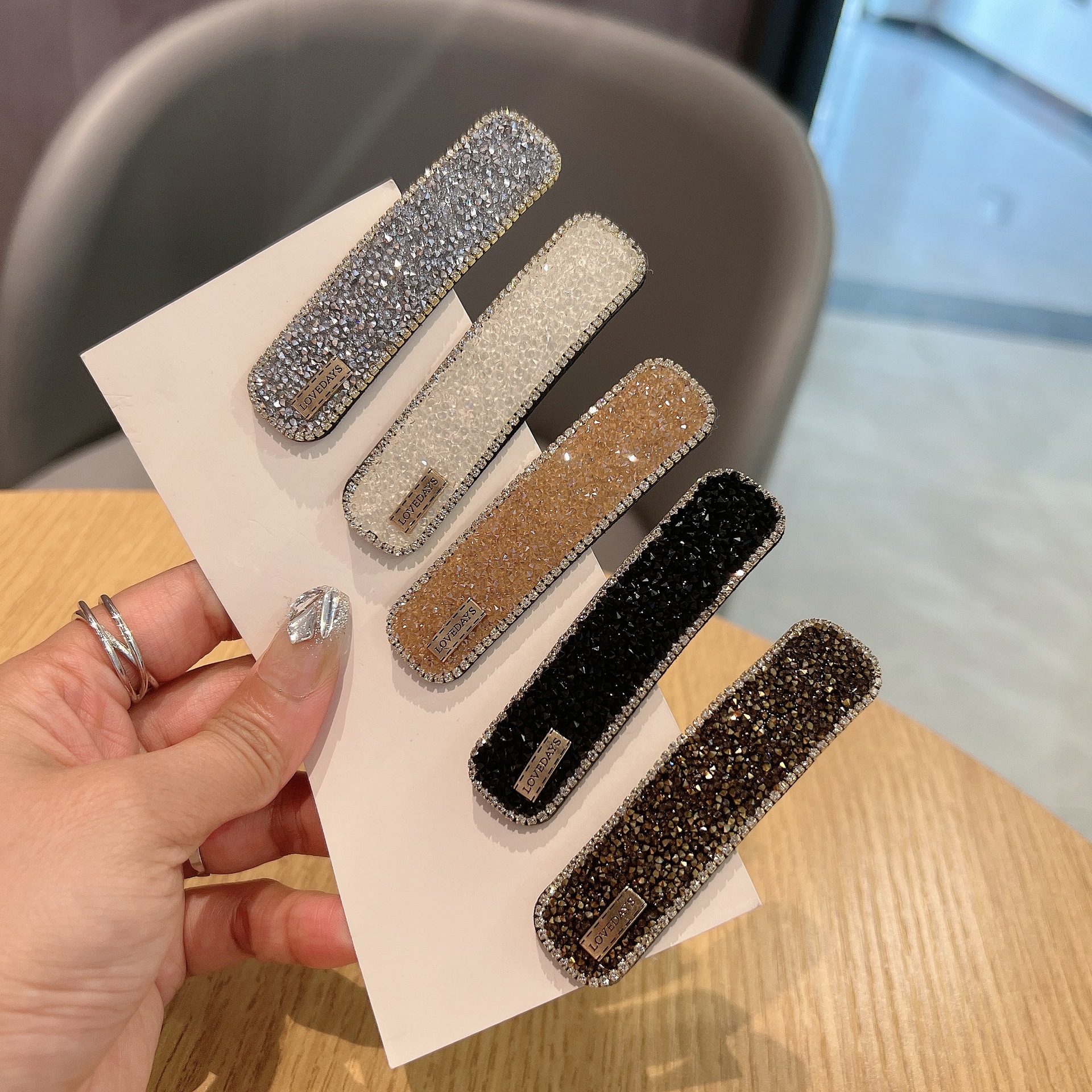 满钻高级感发夹新款边夹时尚气质前额刘海夹简约百搭bb夹掰掰发饰