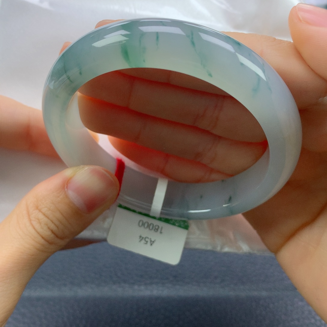 翡翠未镶嵌手镯54.8正