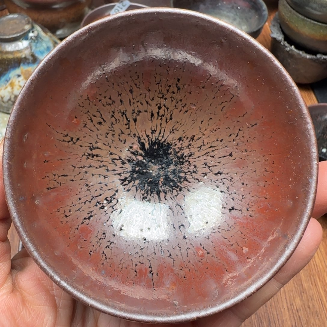 柴烧建盏茶盏茶杯976