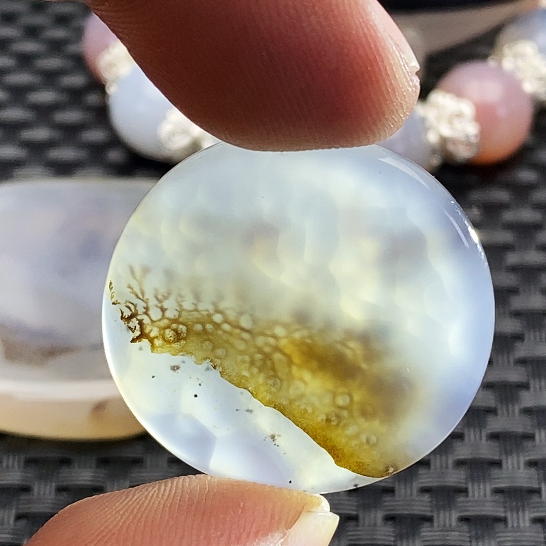 黑***哥玛瑙/玉髓未镶嵌吊坠(不含链)