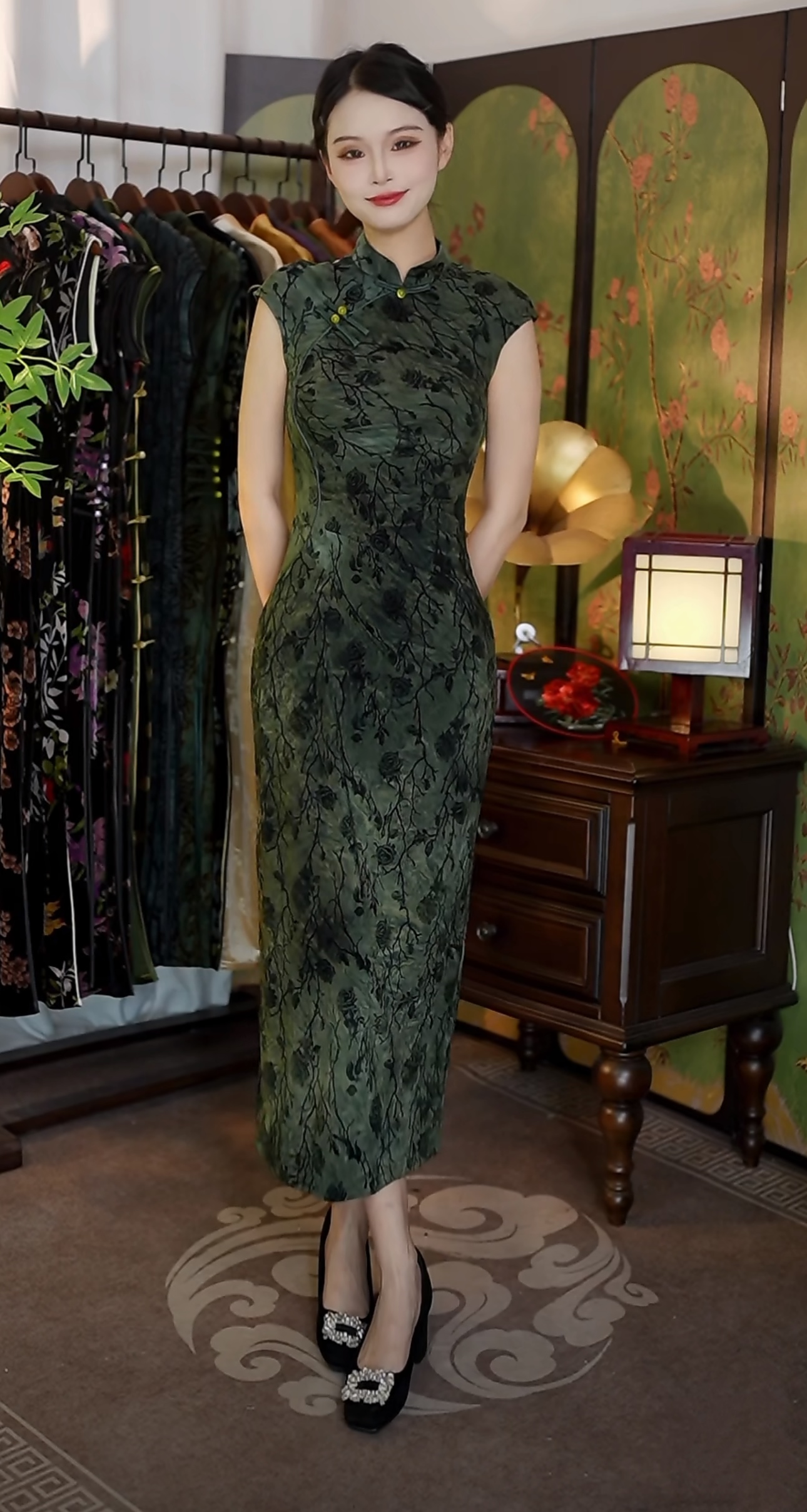水墨丹青新款日常古法提花送考优雅旗袍年轻版