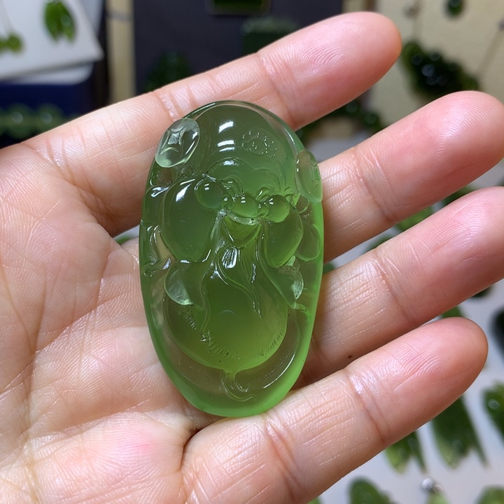 岫玉颈饰未镶嵌吊坠