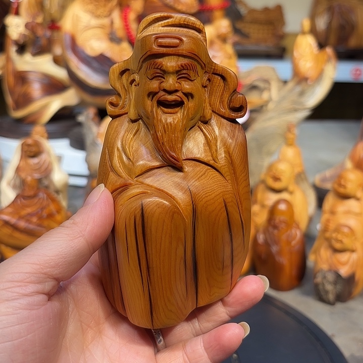 柏木太行崖柏财神爷