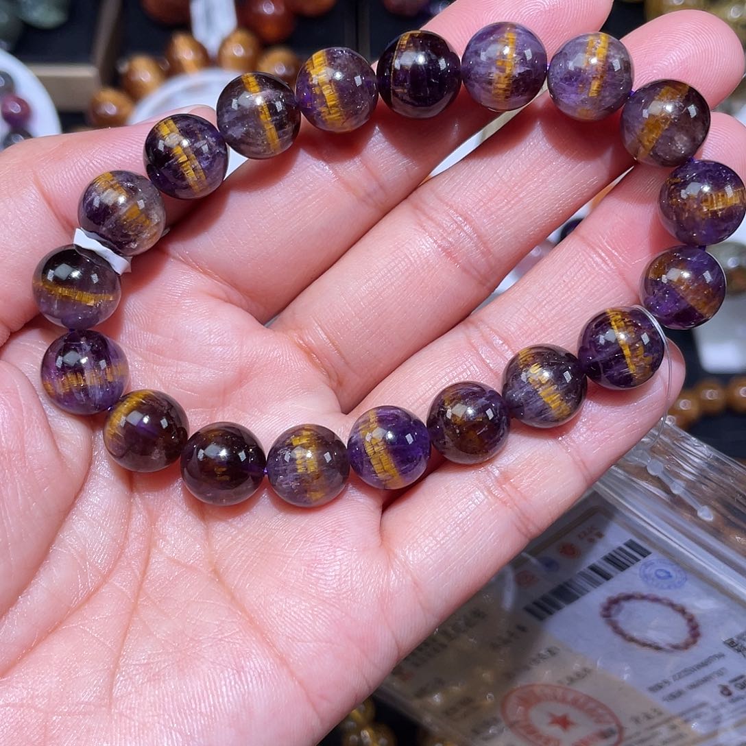 未镶嵌手链水晶紫钛手链