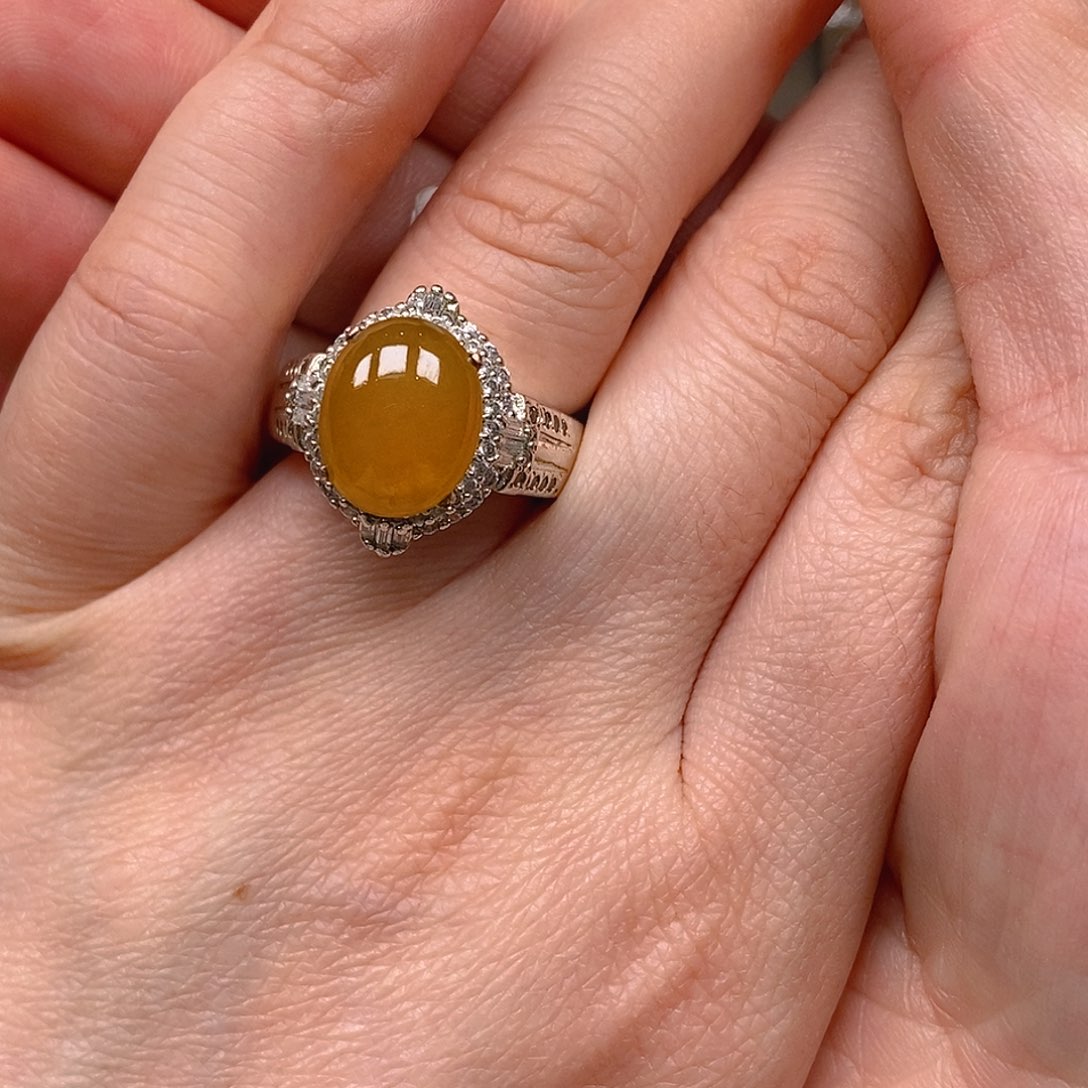 翡翠耳饰未镶嵌翡翠蛋蛋面