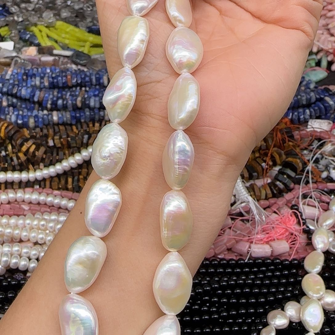 双***子玛瑙/玉髓合金珠宝半成品珍珠弯豆拍四89发一条