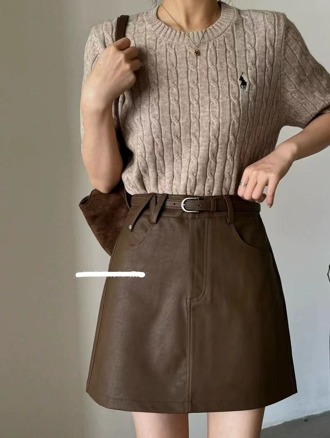 小妳XiaoNi———（冬款皮半身裙2340049）