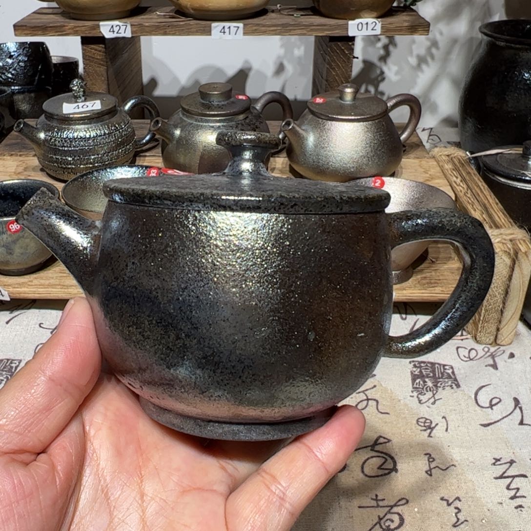 壶建水紫陶紫泥柴烧壶