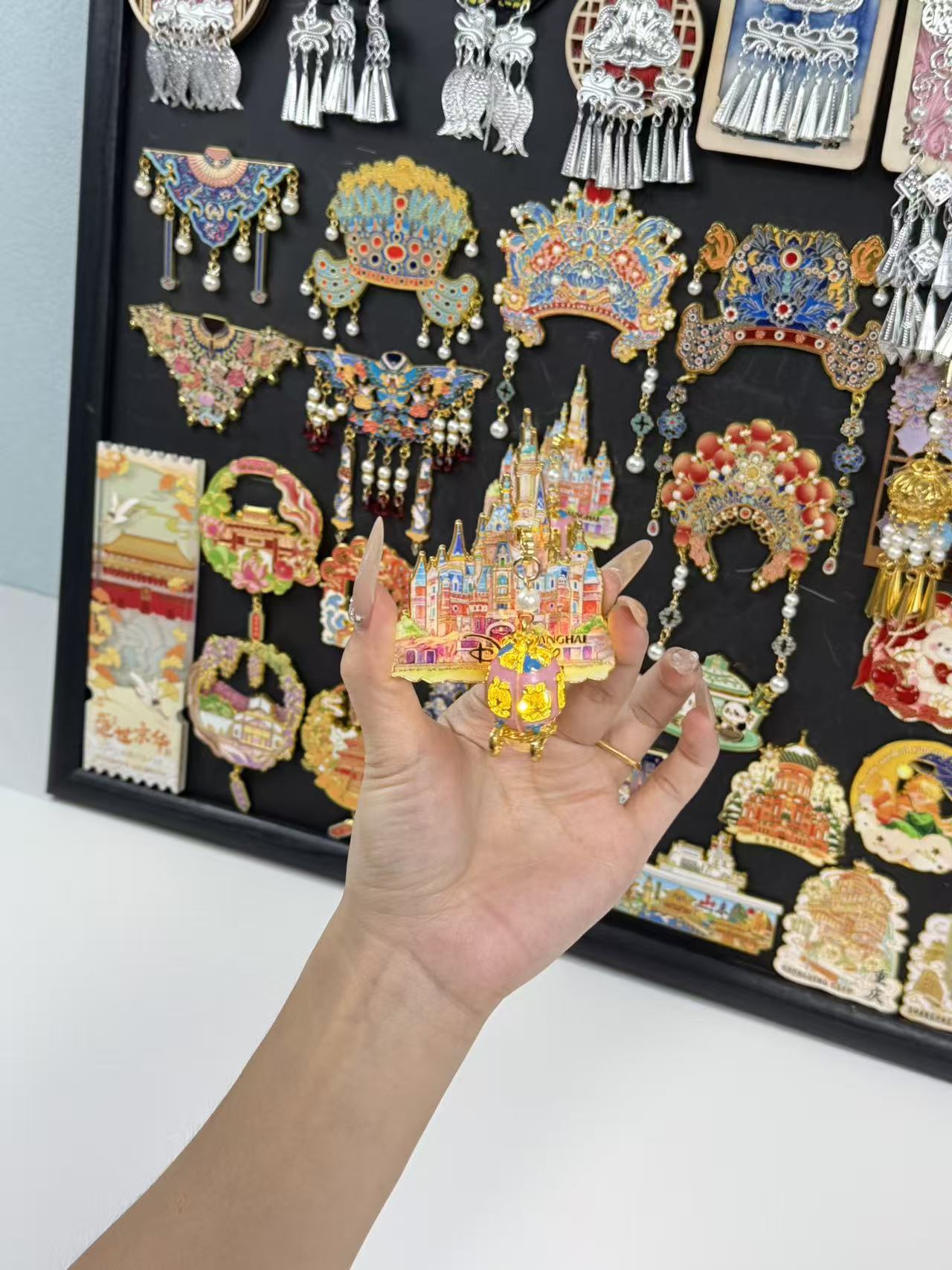 迪迪尼宫灯金属冰箱贴文创旅游纪念品特色礼物