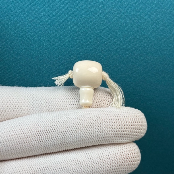 D62-76天然猛犸牙 藏式三通13.6x21.7mm支持复检假一罚十