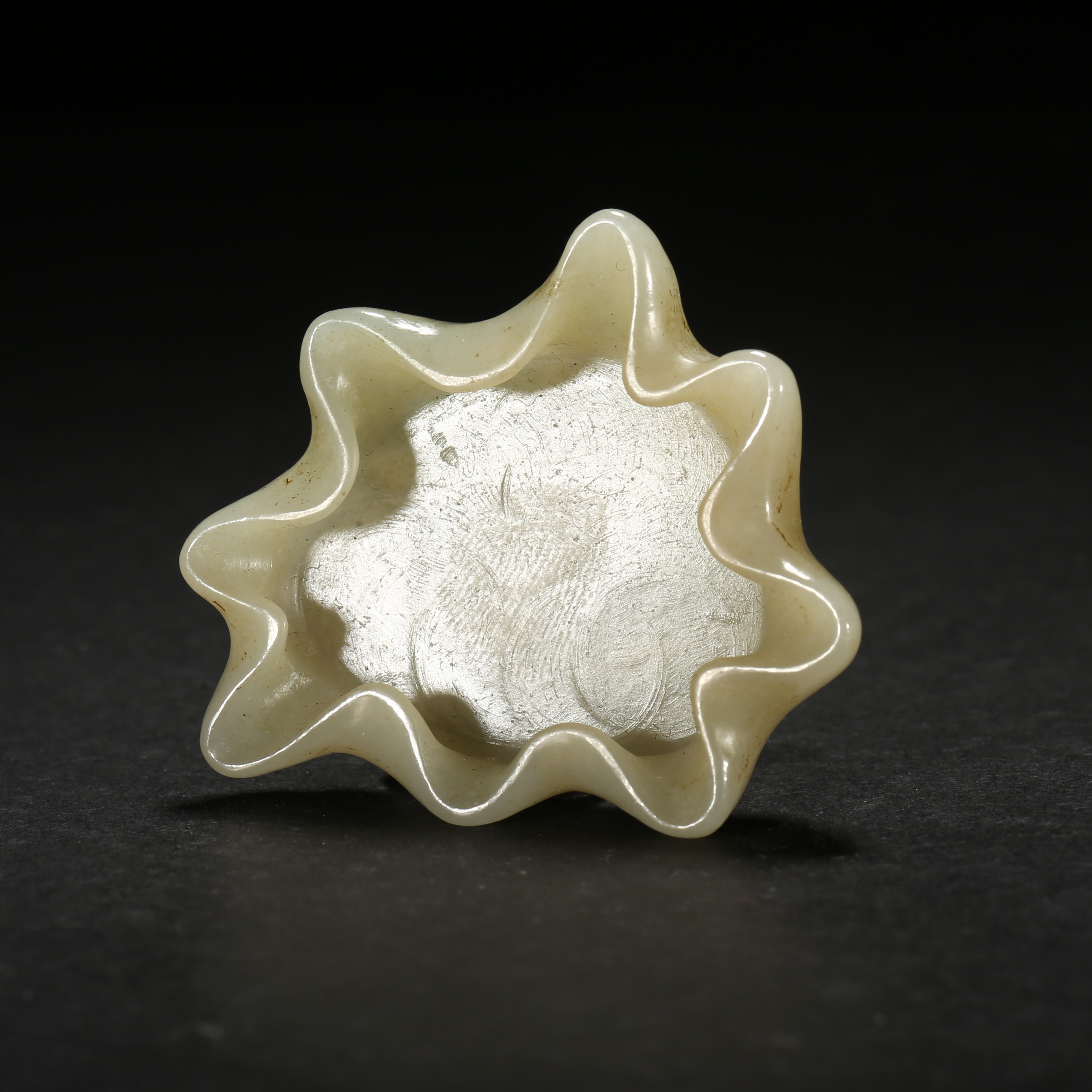 清代*荷叶纹笔舔/LB04251027115/和田玉【北京文博】