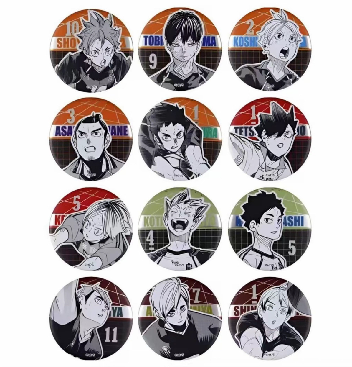 【排球少年】原画十周年浮雕吧唧第二弹动漫周边