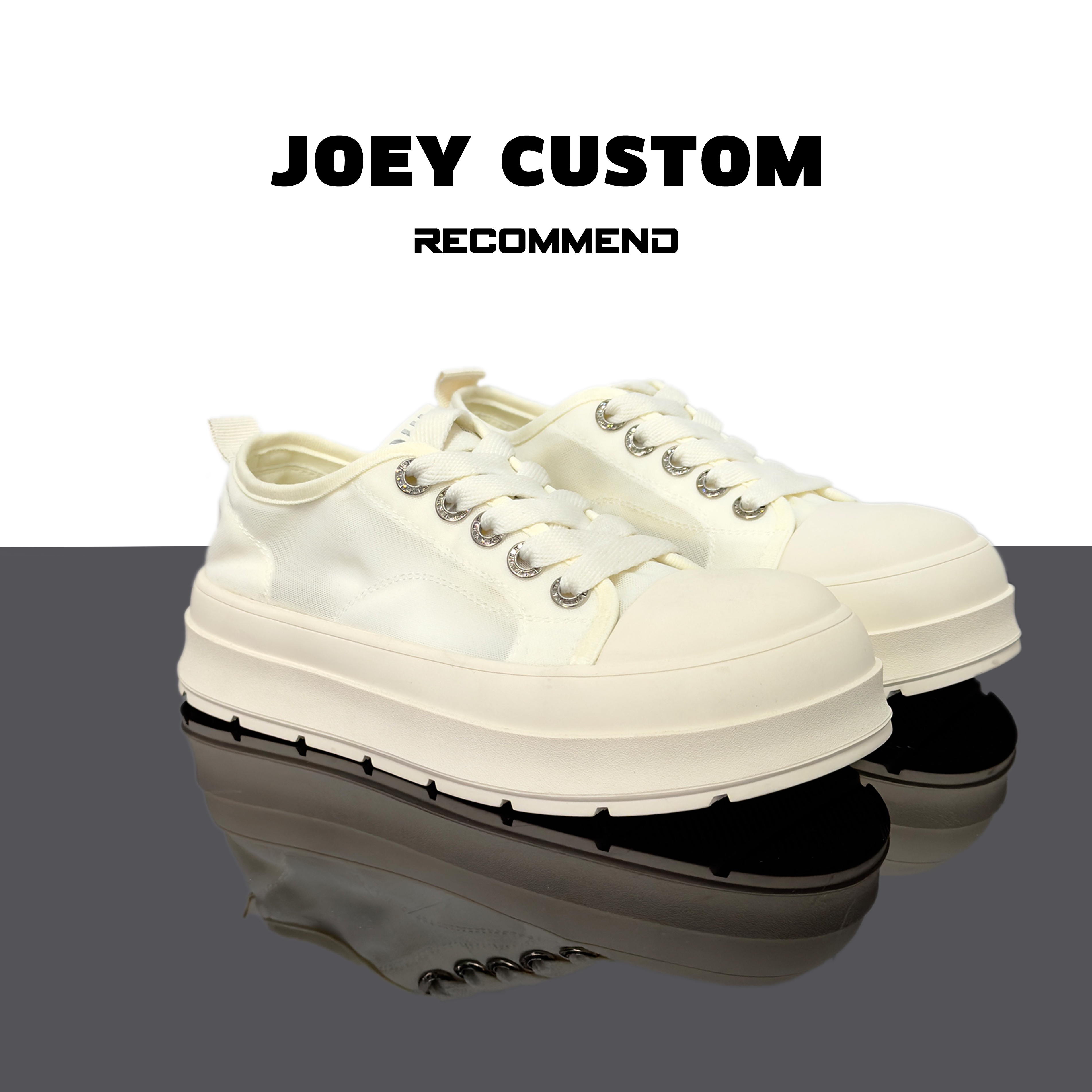 JOEY | 春款上新透气欧根纱舒适板鞋女休闲潮鞋 9239