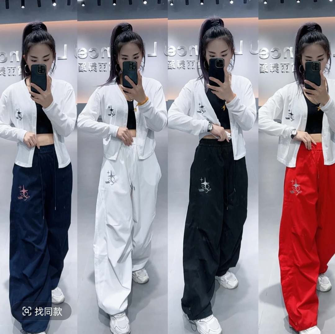 CX565款秋季新品斜纹棉刺绣伞兵裤