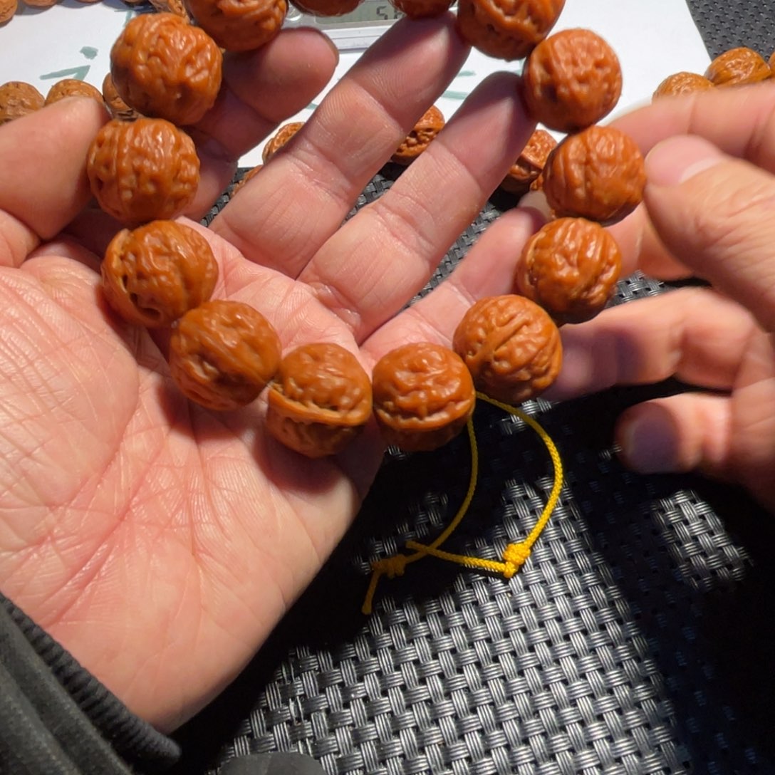 沧***5文玩核桃手串天花版金蟾20