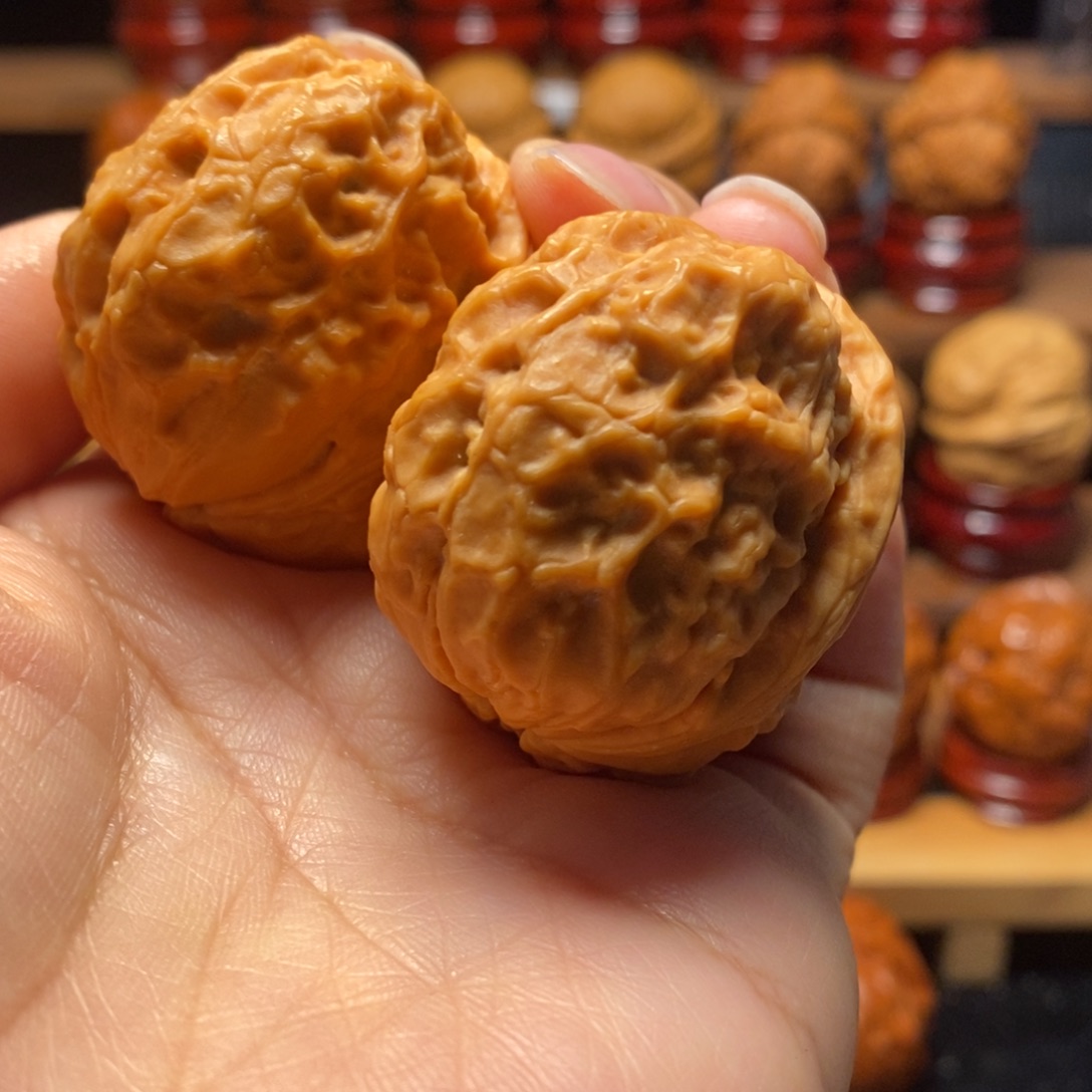 文玩核桃把件蛤蟆头44尺